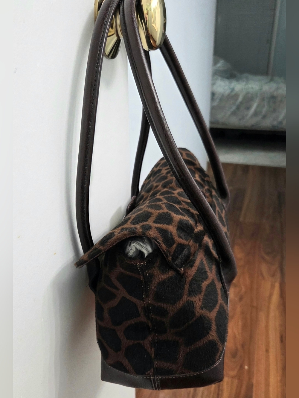 Brown Animal Print Shoulder Bag - Picture 7 of 11